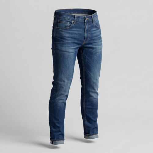 Men’s Classic Blue Denim Jeans – Comfortable Slim Fit Everyday Style